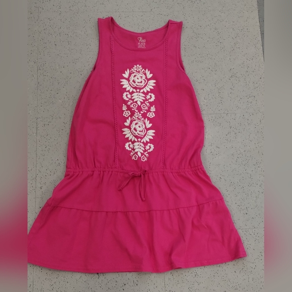 -1989 Place Girls M 7/8 PINK Floral DRESS Casual Tank Dress - Picture 2 of 9